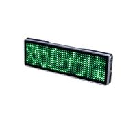 mophrati Mini LED Display With 7 Color LED Optional Store 500 Chinese Characters Change Characters On Computer Magnetic Wearing, USB-green