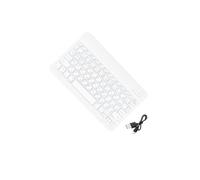 mophrati Mini Wireless General Keyboard Mouse Backlit Smartphones Desktop PC Laptop Compact Portable Dual-mode FN Function Key Thin Japanese Keycaps Layout Slim Universal, white, 8.7x6.7x0.4 inch