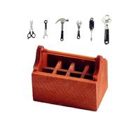 mophrati Miniature Repair Tools Case Set Companion For DIY Scene Projects Inspiring Endless Creativity Pretend Photo Props Model Toy Is Suitable For Sand Table