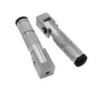 mophrati Motorcycle Footpegs Folding Footpegs Repair Durable Passenger Foot Pedals Lightweight Aluminium Footrests Included Practical Utility Easy To Install Replaces Sturdy, Silver, 12.1x2.4cm