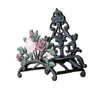 mophrati Mount Storage Punching Installation For Villa Gardens Garden Hose Holder Water Hanger Storage Organizer Etc. Reel Hook Rack Sturdy Outside Yard Lawn Garage , Black , rose