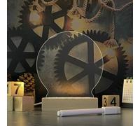 mophrati Multi-Functional Message Board Informative and Durable Acrylic Dry Erases Board with Light Acrylic Memo with Stand, 3