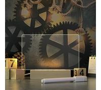 mophrati Multi-Functional Message Board Informative and Durable Acrylic Dry Erases Board with Light Acrylic Memo with Stand, 2