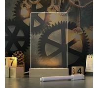 mophrati Multi-Functional Message Board Informative and Durable Acrylic Dry Erases Board with Light Acrylic Memo with Stand, 1