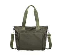 mophrati Multi-functional Womens Large Tote Bag - Multiple Carry Ways And Easy Organization Nylon Shoulder Bag Crossbody, Green