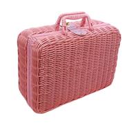 mophrati Multifunctional Storage Basket Container Bathroom Holder Offering Stylish Solutions For Organizing Beauty Tools And Products Cosmetic Storage Box Travel Desktop Cosmetics Box, Pink, S