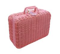 mophrati Multifunctional Storage Basket Container Bathroom Holder Offering Stylish Solutions For Organizing Beauty Tools And Products Cosmetic Storage Box Travel Desktop Cosmetics Box, Pink, L