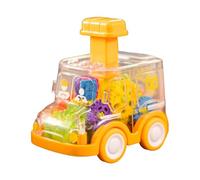 mophrati Musical Mechanical Gear Toys Fun Observing Gear Movement Sparking Curiosity And Learning Through Action Music Mechanical Toy Transparent Pull Back , Yellow , 10x7x10cm