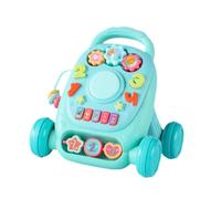mophrati Musical Walking Toy Engaging Activities Push Along Walk Sit Stand Learning Tool Delightful Experience for Infant Development Push Baby Walking Musics Educational, Green, 17.5x18x21cm