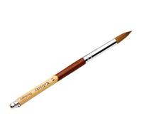 mophrati Nail Brushes Nails Art Round Head Kolinsky Gel Builder Pointed Tip Oval Crimped Shaped Carving for Acrylic Powder, Type 14