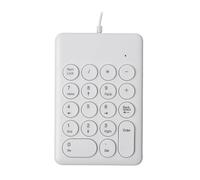 mophrati Numeric Keypad 18 Keys Designed With Durable ABS Everyday In Offices Or Homes Digital Keyboard Designeasy To Carry Portable Number Keyboard For Laptop Computers, 269key White, 13.6x9.2cm