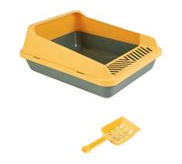 mophrati Open Air Cat Litter Pan Open Top High Sides Enhances Space Indoor Cats And Small Animals Kittens And Short Legged Cats Can Also Come In And Out Easily. Cat Litter Basin With Detachable