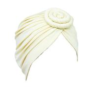 mophrati Pack of 1 African Turban Pre-Tied Adjustable Lightweight Breathable Headwear Headwraps Head for Cover Hair Wraps for Women, Light tan