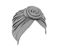 mophrati Pack of 1 African Turban Pre-Tied Adjustable Lightweight Breathable Headwear Headwraps Head for Cover Hair Wraps for Women, Gray