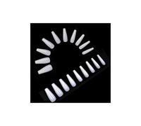 mophrati Pack of 100 Coffin Nails Clear Full-length Artificial Ballerina Full Cover False Nail for Manicure Salons DIY Art