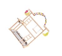 mophrati Parrot Bird Playground Wood Perch Gym Playpen Enabling Safe Play And Exercise For All Types Of Small Birds Bird Playground Wood Parrot Playstand Chewing Toy