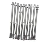mophrati Parts Accessory Iron Drum Tight Screw Tension Rods Ensuring Long Lasting Performance For Every Drummer Tom Drum Screws Tension Rods Hardware, Silver, 6x100mm