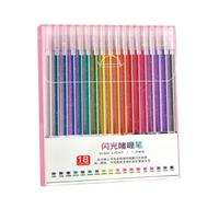 mophrati Pearl Colored Neutral Pen Distinct Color Difference Long Lasting Ink Will Quickly Dry And Not Fade Easily Accounting Pen, 18 colors