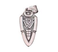 mophrati Pendant Necklace For Men Easy To Match With Other Accessories Alloy Vintage Vikings Spearhead Necklace Pendant For Men, silver pendant