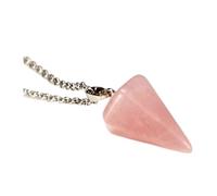 mophrati Pendulum Necklace Eco-friendly And Safe Women Men Chain Necklace Stone Universal Match And Fit Gift Choice, pink
