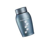 mophrati Personalized Pet Urns Remembrance Memorial Casket Beautifully Crafted and Timeless, Blue, 13.5 x 6cm