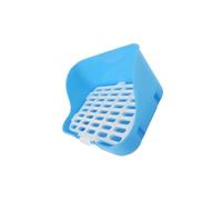 mophrati Pet Tray No More Splashing-proof Problem Large Size ABS Guinea Pig Potty Trainer Cat Rabbit Litter Tray, Blue