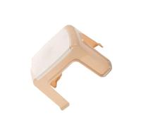 mophrati Plastic Step Stool Nordic Style Non-Slide Thick Shoe Changing Seat Chairs Bench for Living Room Bathroom Toilet, Beige, S