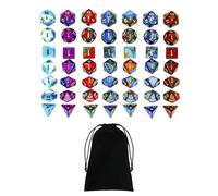 mophrati Polyhedral Dices Set Math Teaching Assortment Distinct Acrylic Role Playing Game Dices Board Game Props Celebrate Fun Times Table Games Aesthetic Conscious Role Playing Bulk