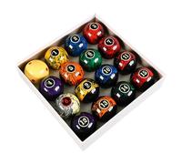 mophrati Pool Table Balls Billiard Ball Equipment Supplies Smooth Appearance Reliable Professional Matches Complete Set 16 Balls Resin Billiard Pool Standard Cue