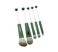 mophrati Portable Beadable Makeup Brushes Set With Eyebrow And Eyeshadow Brushes Look Effortlessly Girlfriends. Beadable Makeup Set Professional Travel, Green, 15.1cm