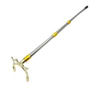 mophrati Portable Billiard Cue Bridge Stick Adjustable Length Stainless Steel Pool Bridge Accessory Elevates Game Comfort Grip Pool Stick Accessory Cue Indoor, Silver and Gold, with High Head