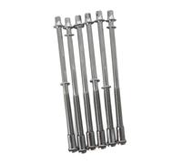 mophrati Portable Drum Hardware Tom Screws High Efficiency Drum Tension Rods Accessory For Musicians On Go Making Easy To Carry Around.'re To In Bag As Spares. Package Includes 6, Silver, 6x100mm