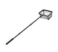 mophrati Portable Folding Fishing Landing Net Lightweight Optimal Accessory Efficient Easy Transport Storage Pond Cleaning Fish Butterfly Catching Tool, black, M