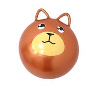 mophrati Portable Inflatable Bouncy Ball For Boys Girls Engaging Fun Suitable For Indoor Outdoor Versatile Game Ball Children Bouncer Sports Hopping With Handle , light brown , 42x46cm