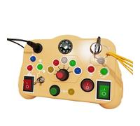 mophrati Portable LED Light Toys Promoting Hand Foot Coordination ABS Toys With LED Light Switches Are Busy Busy Buttons , yellow