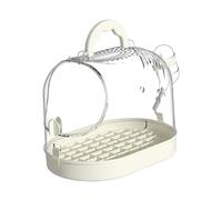mophrati Practical Bird Outing Cage Lightweight Sturdy Accessory Travel Easy To Handle And Birds Product SizeThe Travel Bird Cage Sizes Are 23cm In Length, White, 23x15.5x17.5cm