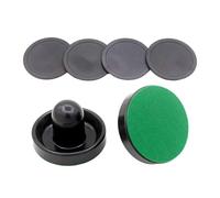 mophrati Premium Air Hockey Pushers With Green Felt Bottom Kids Table Game Game Night Is Good Gift For Family Or Friends. Arcade Indoor Family Games Equipment Sports Party, Black Pushers, 96mm