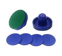 mophrati Premium Air Hockey Pushers With Green Felt Bottom Kids Table Game Game Night Is Good Gift For Family Or Friends. Arcade Indoor Family Games Equipment Sports Party, Blue Pushers, 96mm