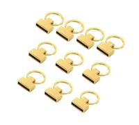 mophrati Premium Pack of 10 Metal Lobster Clasp Clips Trendy Key Chain Charms for Jewelry Making, Golden, 44.4x28mm