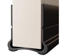 mophrati Quiet Adheve Door Seal Brush Stopper Windproof Soundproofing Under Door PVC Seal Draw Air Stopper Below, Black
