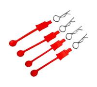 mophrati RC Model Car Shell Body Clips Pins Lightweight Durable Retainers 4pcs Set Toughness Easy Installation Upgrades 1:10 RC Truck Buggy Body Shell Clips Pins Upgrade, red, 5cm
