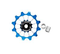 mophrati Rear Derailleur High-strength Cycling Part Labor Saving Bicycle Supplies Pulley Roller Bearing Derailleurs for Jockey Wheel, Blue, 12T