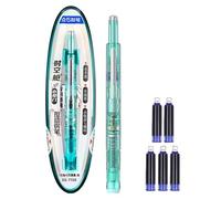 mophrati Retractable fountain includes refillable ink nib barrel without suitable for writing, exam a good gift writing, greener, ErasableBlue 1+5
