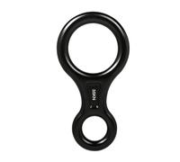 mophrati Rock Climbing Ring Portable Solid Color 8 Shape Survival Outdoor Sport Cave Exploring Descender for 8-13mm Rope, Black