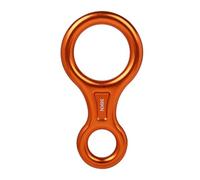 mophrati Rock Climbing Ring Portable Solid Color 8 Shape Survival Outdoor Sport Cave Exploring Descender for 8-13mm Rope, Orange
