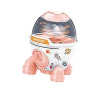 mophrati Rocket Piggy Banks for Money Saving Box Fun Cash ATM Money Bank Kids Development Toy Enhances Understanding of Savings Banks Saving Box with Key Lockable, Pink, 16x11x15.5cm