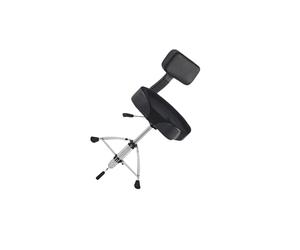 mophrati Saddle Swivel Drum Throne Motorcycle Style With Anti Slip Feet Comfortable Drum Stool For Everyday Throne With Backrest Is Made Of Iron And PU Materials