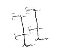 mophrati Secure Soft Lure Fit Heavy Stinger Pike Corkscrew Fishing Platform System Suitable For Popular Spins Fishing Platform System/Heavy Stinger Pike Rig Corkscrew, 2pcs
