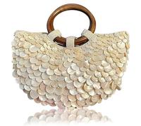 mophrati Shell a must-have summer. are and Exquite and for women. woven shell bags are white dinners, parties, weddings