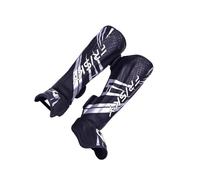 mophrati Shin Leg Instep Pads Gear Ensuring Comfort Through Augmented Cushioning For Kickboxing Techniques Muay Thai Muay Thai Kickboxing Shin Guards Kicking Sparring, Silver Black, L